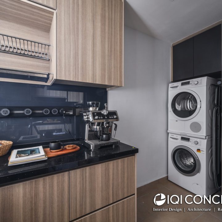 condo kitchen laundry design