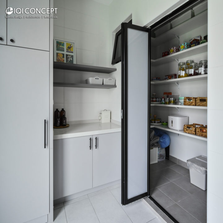 Modern laundry and pantry area