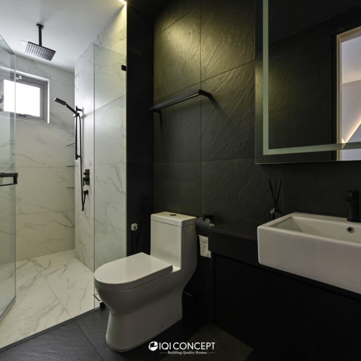 black and white bathroom toilet design