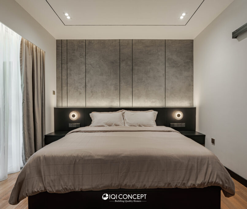 master bedroom black grey